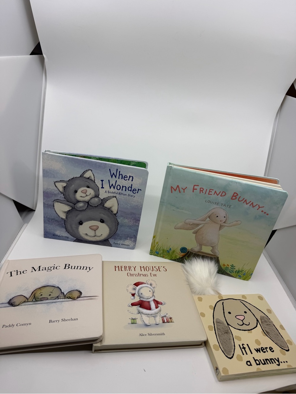 Jellycat Books Bundle Lot of 5 Board & Hardcover Bunny Kitten Mouse